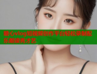 糖心vlog短视频创作平台轻松录制配乐朗读秀才艺