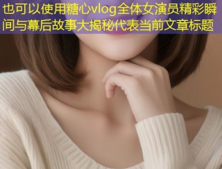 糖心vlog全体女演员精彩瞬间与幕后故事大揭秘