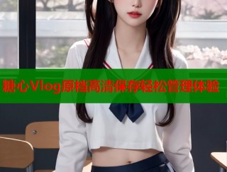 糖心Vlog原档高清保存轻松管理体验